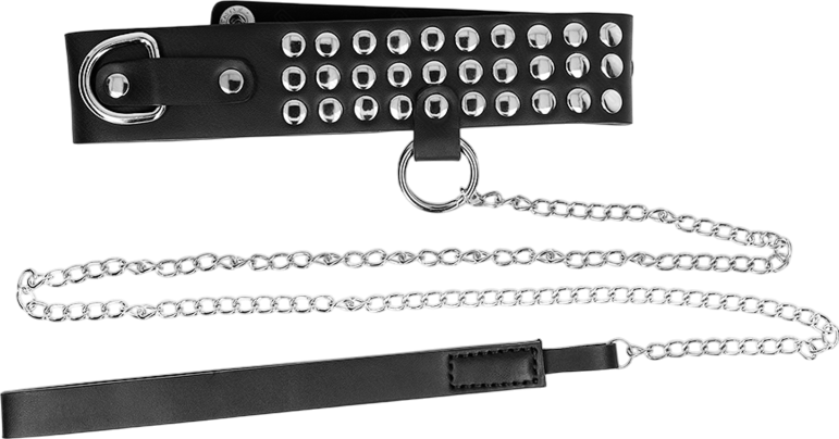 Κολάρο από δερματίνη σε μαύρο χρώμα