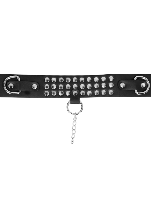 Κολάρο από δερματίνη σε μαύρο χρώμα