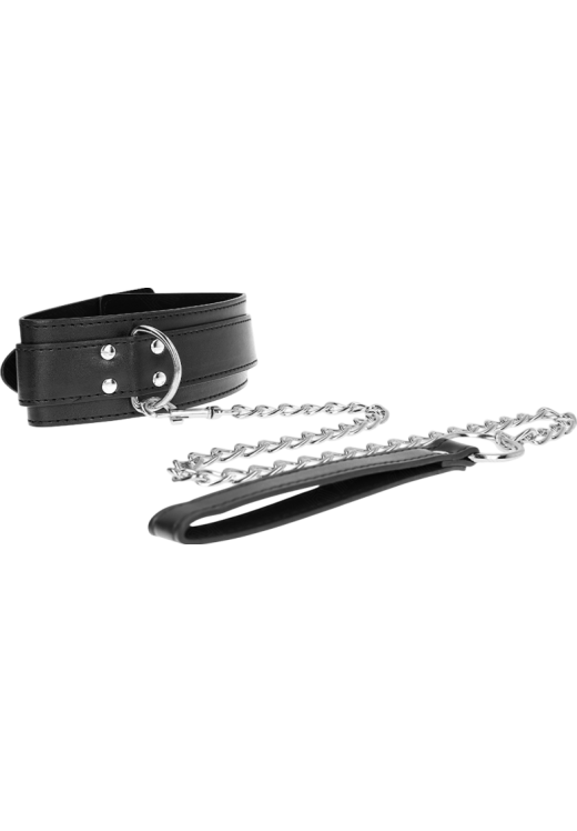 Κολάρο από δερματίνη σε μαύρο χρώμα