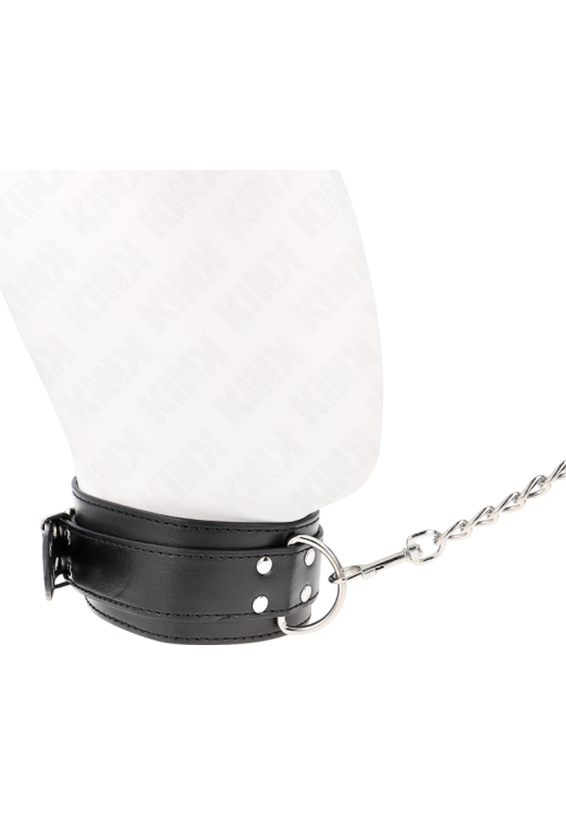 Κολάρο από δερματίνη σε μαύρο χρώμα