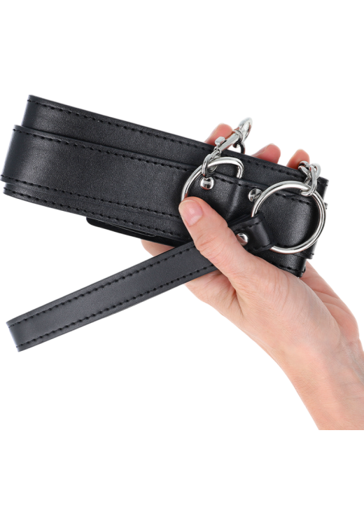 Κολάρο από δερματίνη σε μαύρο χρώμα