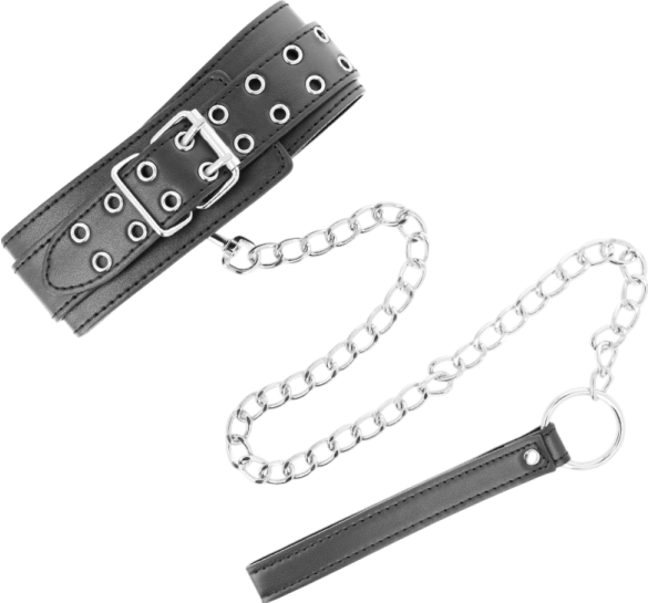 Κολάρο από δερματίνη σε μαύρο χρώμα