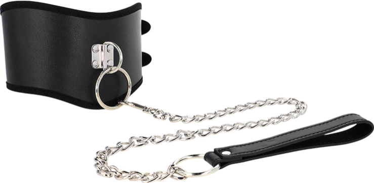 Κολάρο από δερματίνη σε μαύρο χρώμα