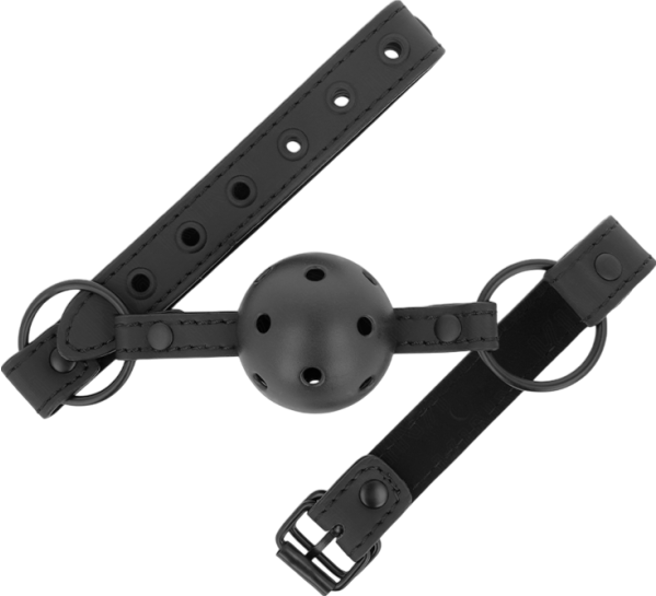 Φίμωτρο από δερματίνη σε μαύρο χρώμα, μήκους 60 εκ.