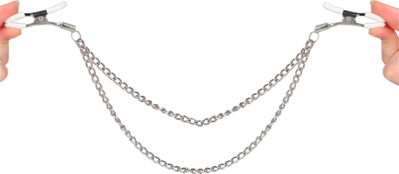 Μεταλλικοί σφιγκτήρες θηλών σε ασημί χρώμα