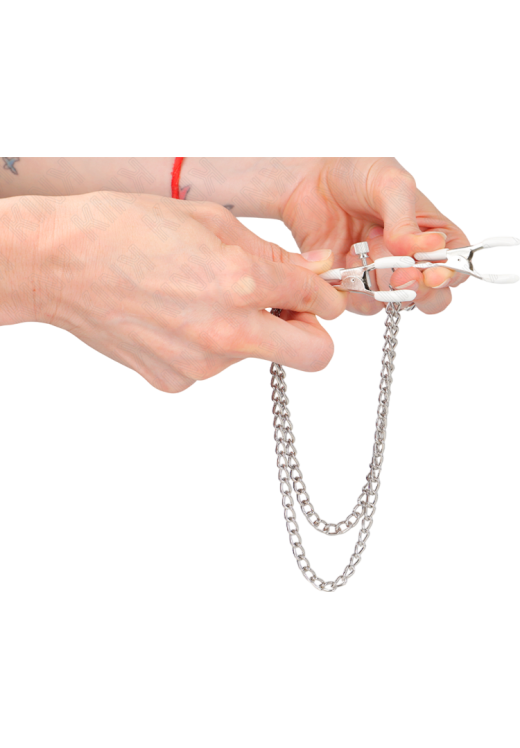 Μεταλλικοί σφιγκτήρες θηλών σε ασημί χρώμα