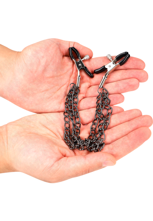 Μεταλλικοί σφιγκτήρες θηλών σε ασημί χρώμα