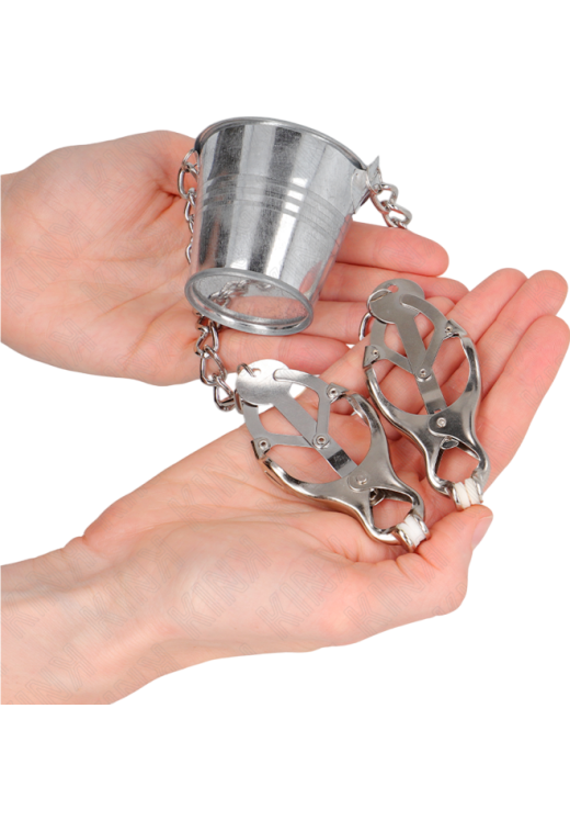 Μεταλλικοί σφιγκτήρες θηλών σε ασημί χρώμα