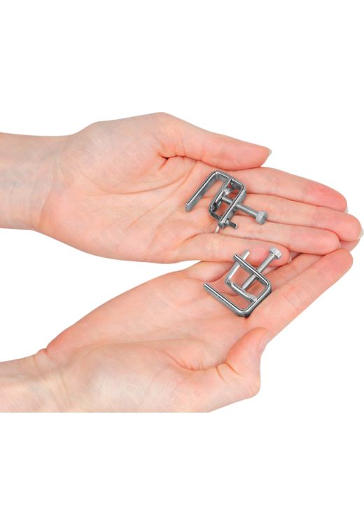 Μεταλλικοί σφιγκτήρες θηλών σε ασημί χρώμα