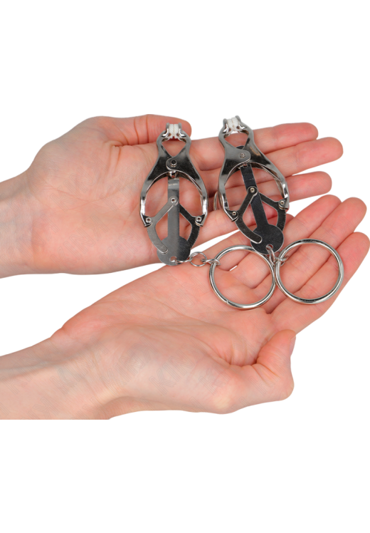 Μεταλλικοί σφιγκτήρες θηλών σε ασημί χρώμα