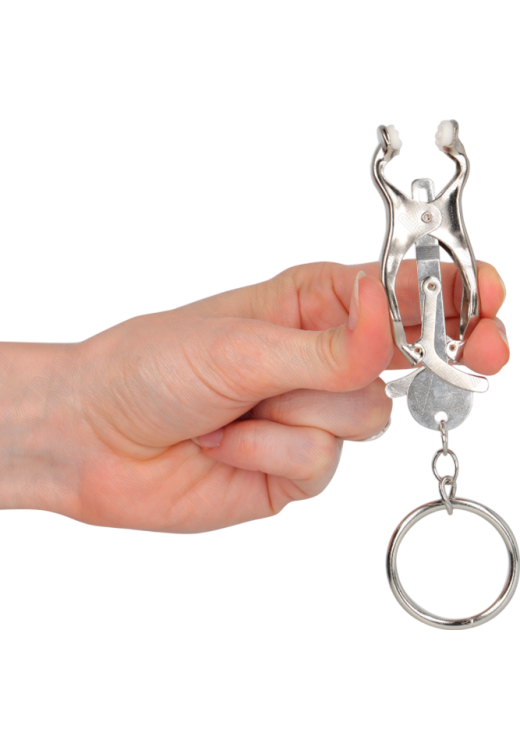 Μεταλλικοί σφιγκτήρες θηλών σε ασημί χρώμα