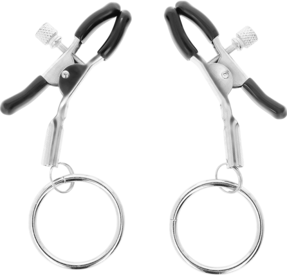 Μεταλλικοί σφιγκτήρες θηλών σε ασημί χρώμα