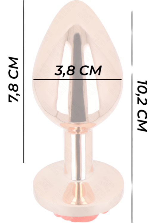 Σφήνα με κόσμημα από ατσάλι σε χρυσαφί χρώμα, μήκους 10,2 εκ. και μέγιστης διαμέτρου 3,8 εκ.