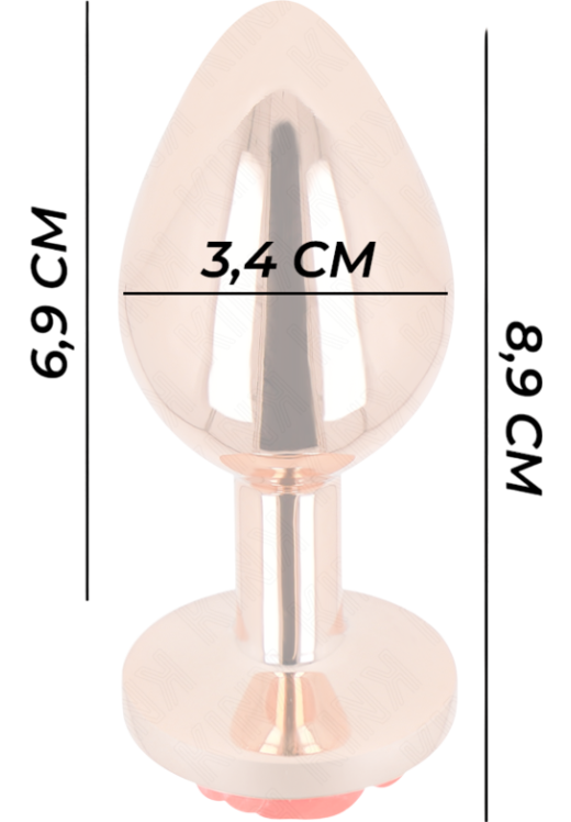 Σφήνα με κόσμημα από ατσάλι σε χρυσαφί χρώμα, μήκους 8,9 εκ. και μέγιστης διαμέτρου 3,4 εκ.