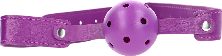 Φίμωτρο από δερματίνη σε μοβ χρώμα, μήκους 60 εκ.