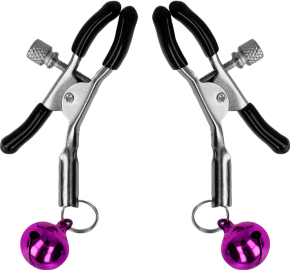 Μεταλλικοί σφιγκτήρες θηλών σε ασημί χρώμα με ενσύρματο κοντρόλ