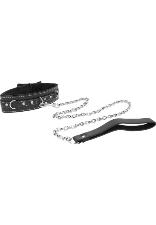 Κολάρο από δερματίνη σε μαύρο χρώμα