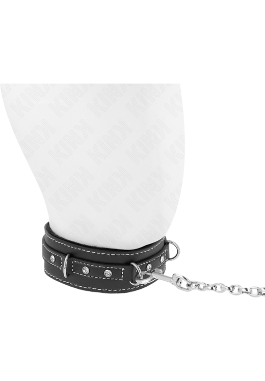 Κολάρο από δερματίνη σε μαύρο χρώμα