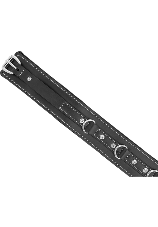 Κολάρο από δερματίνη σε μαύρο χρώμα