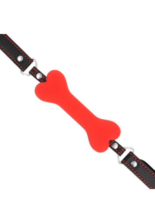 Φίμωτρο από δερματίνη σε κόκκινο χρώμα, μήκους 63 εκ.