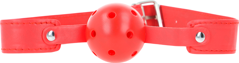 Φίμωτρο από δερματίνη σε κόκκινο χρώμα, μήκους 60 εκ.