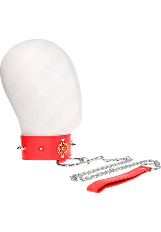 Κολάρο από δερματίνη σε κόκκινο χρώμα