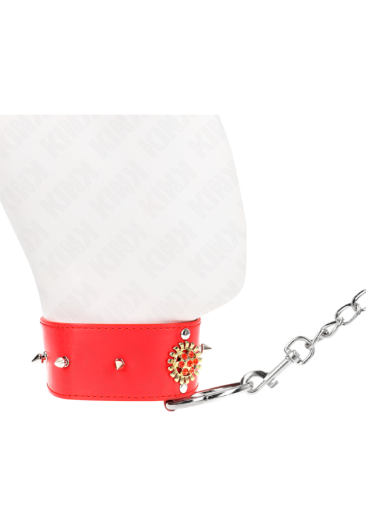 Κολάρο από δερματίνη σε κόκκινο χρώμα