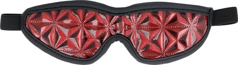 Κλειστή μάσκα από δερματίνη σε κόκκινο χρώμα, μήκους 22 εκ.