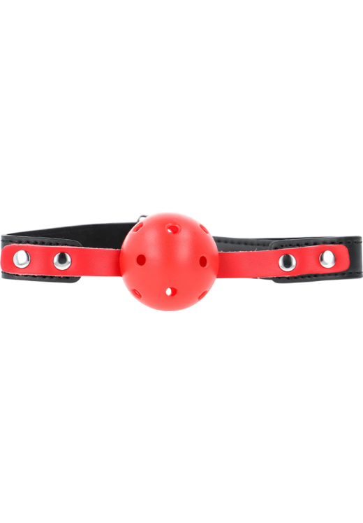 Φίμωτρο από δερματίνη σε κόκκινο χρώμα, μήκους 60 εκ.