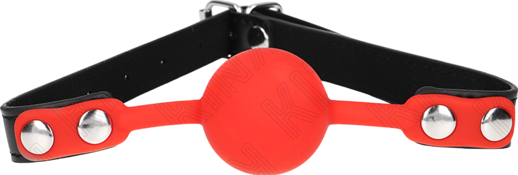 Φίμωτρο από δερματίνη σε κόκκινο χρώμα, μήκους 63 εκ.