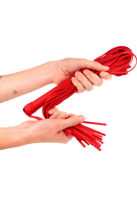 Μαστίγιο από pvc σε κόκκινο χρώμα, μήκους 70 εκ.