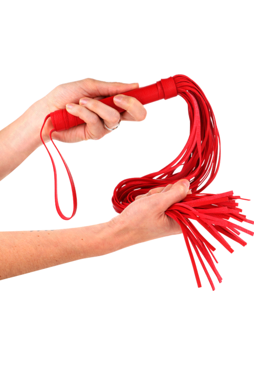 Μαστίγιο από pvc σε κόκκινο χρώμα, μήκους 70 εκ.