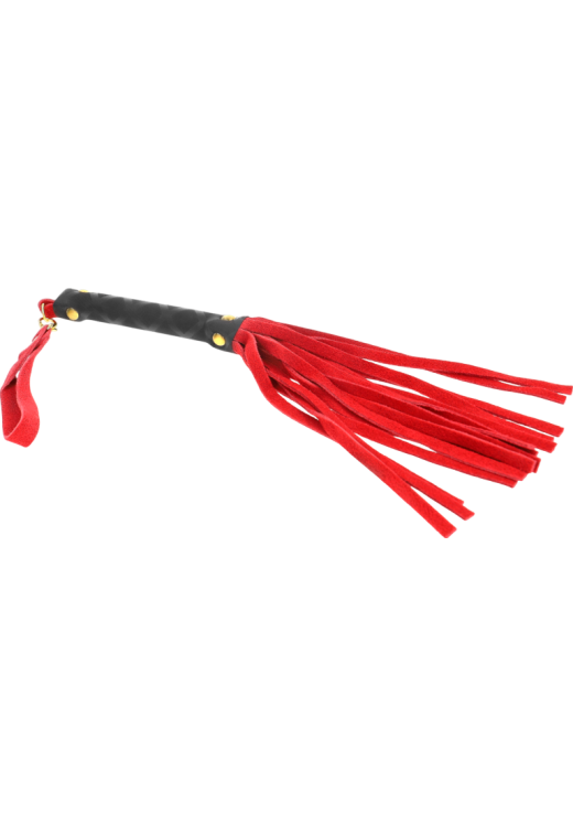 Μαστίγιο από σουέντ σε κόκκινο χρώμα, μήκους 25 εκ.