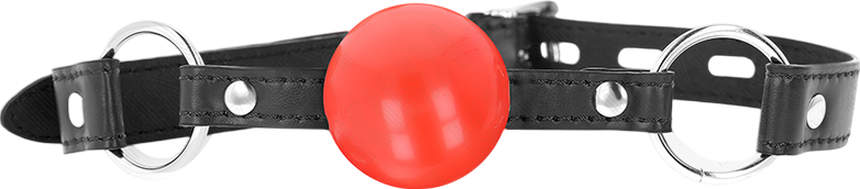 Φίμωτρο από δερματίνη σε κόκκινο χρώμα, μήκους 60 εκ.