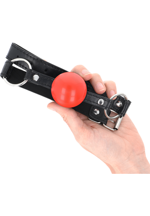 Φίμωτρο από δερματίνη σε κόκκινο χρώμα, μήκους 60 εκ.