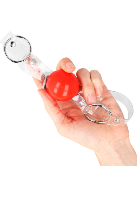 Φίμωτρο από pvc σε κόκκινο χρώμα, μήκους 63 εκ.