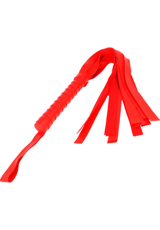 Μαστίγιο από δερματίνη σε κόκκινο χρώμα, μήκους 50 εκ.