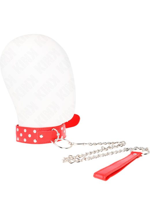 Κολάρο από δερματίνη σε κόκκινο χρώμα