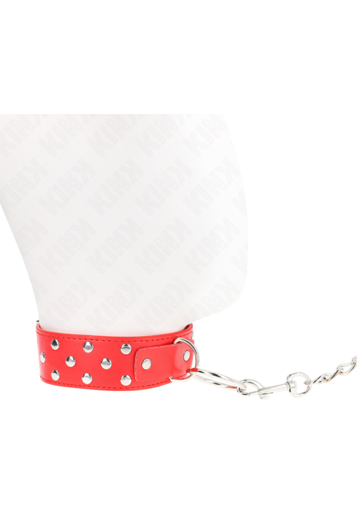 Κολάρο από δερματίνη σε κόκκινο χρώμα