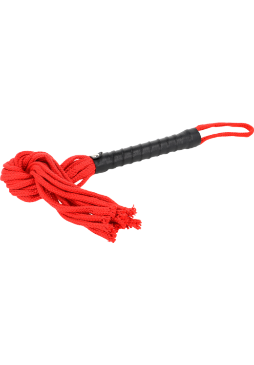 Μαστίγιο από σχοινί  σε κόκκινο χρώμα, μήκους 60 εκ.