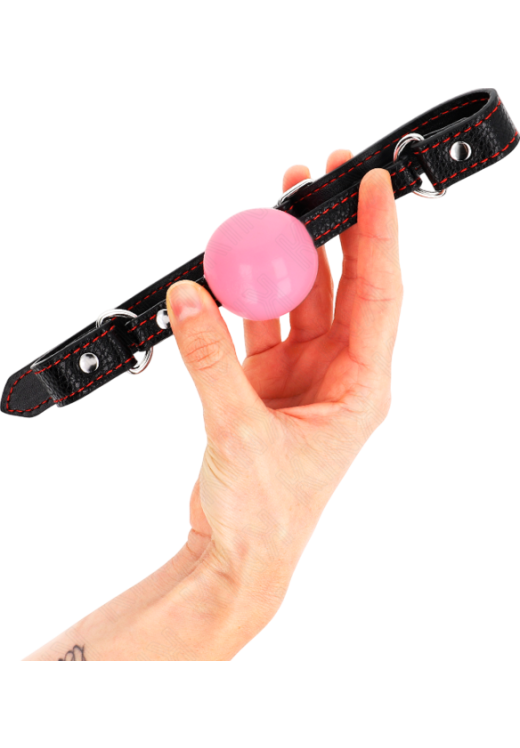 Φίμωτρο από δερματίνη σε μοβ χρώμα, μήκους 60 εκ.