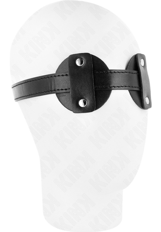 Κλειστή μάσκα από δερματίνη σε μαύρο χρώμα, μήκους 20 εκ.