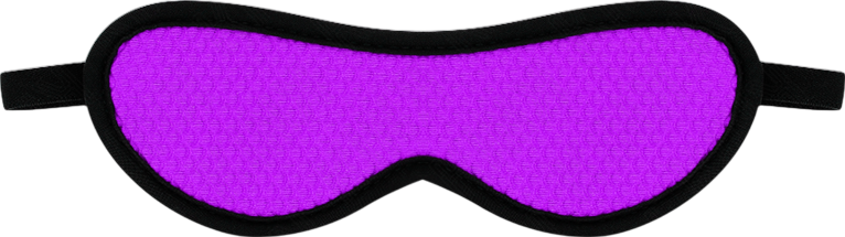 Κλειστή μάσκα από δερματίνη σε μοβ χρώμα, μήκους 25 εκ.