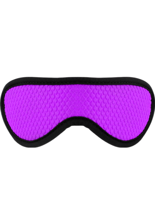 Κλειστή μάσκα από δερματίνη σε μοβ χρώμα, μήκους 25 εκ.