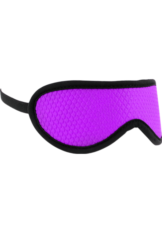 Κλειστή μάσκα από δερματίνη σε μοβ χρώμα, μήκους 25 εκ.