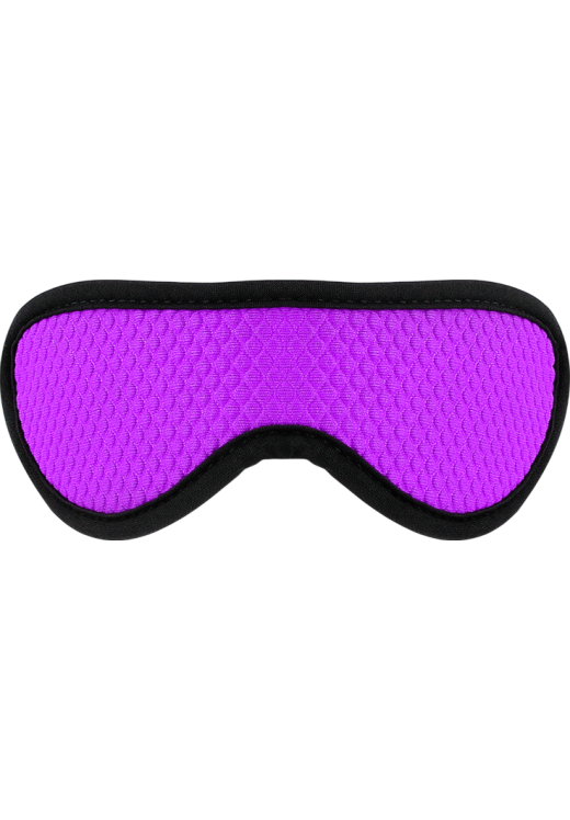 Κλειστή μάσκα από δερματίνη σε μοβ χρώμα, μήκους 25 εκ.