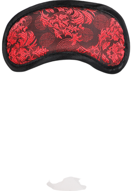 Κλειστή μάσκα από απαλό ύφασμα σε κόκκινο χρώμα, μήκους 20 εκ.