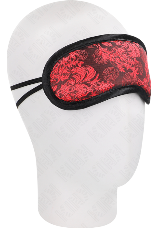 Κλειστή μάσκα από απαλό ύφασμα σε κόκκινο χρώμα, μήκους 20 εκ.