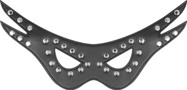 Μάσκα προσώπου από δερματίνη σε μαύρο χρώμα