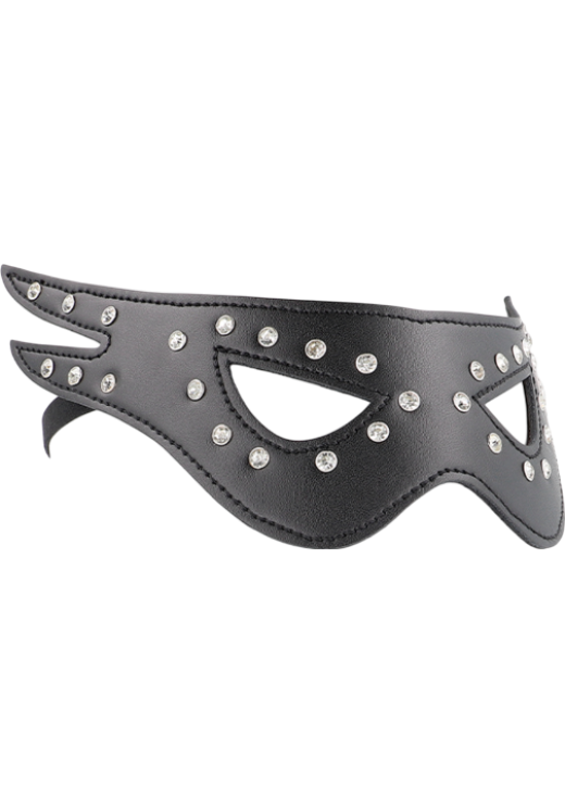 Μάσκα προσώπου από δερματίνη σε κόκκινο χρώμα, μήκους 22 εκ.